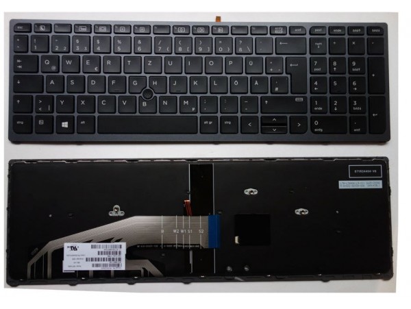 Tipkovnica za HP ZBOOK 15/17 G3 G4 850250-DD1 848311-DD1 / PK131C32A09 / (QWERTZ) UK / SLO nalepke Š Đ Ž Ć Č